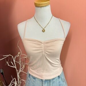 NWT! Forever 21 Light Pink Ruched Camisole